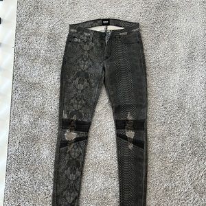 Hudson “snakeskin” denim